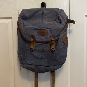 Ll Bean Waxed Canvas and Leather Backpack